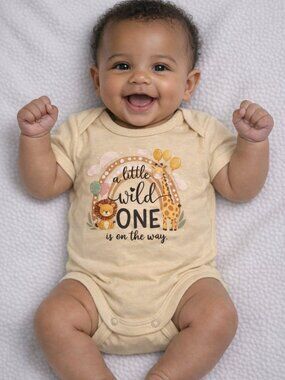 Baby Onesie | a little wild one is on the way | Ready To Ship within 24 hrs